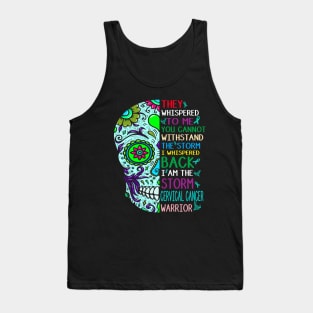 cervical cancer skull warrior i am storm Tank Top